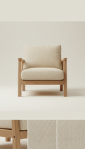 Fauteuil lounge en lin frais