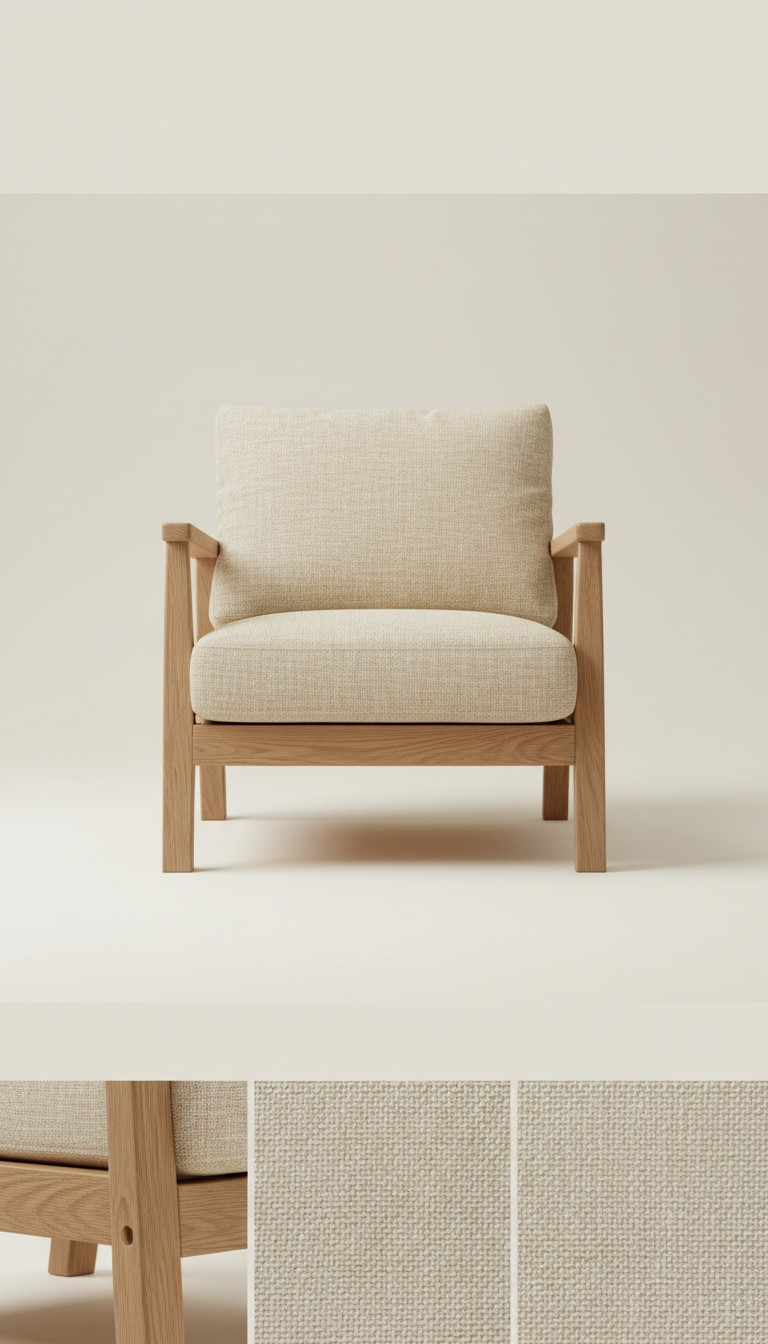 Fauteuil lounge en lin frais