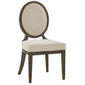 Chaise d'Appoint Ovale Montclair, Cacao, Lot de 2