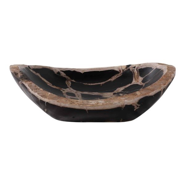 Bol ovale bois p¨¦trifi¨¦, Multicolore