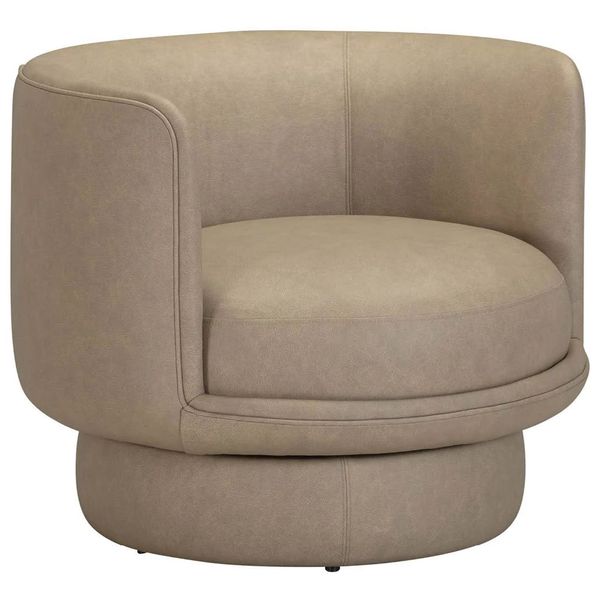 Fauteuil Pivotant Cuir Deke, Caribou Fronti¨¨re